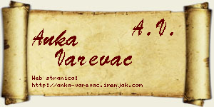Anka Varevac vizit kartica